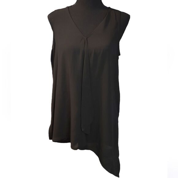 Apt. 9 Black Asymmetrical Flowy Tank Medium - Picture 1 of 5